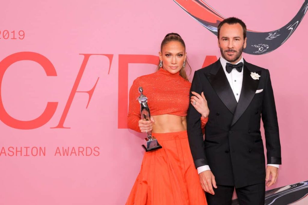 CFDA Launches NFT Collection For Fashion Fans Jennifer Lopez and Ben Affleck stand on a runway. It's for the CFDA NFT Collection to celebrate it's 60th year.