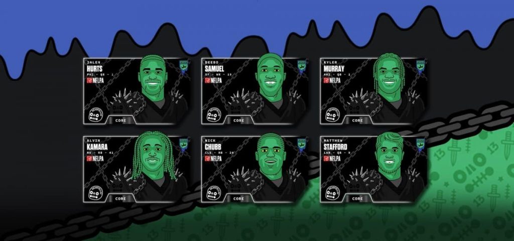 Deadfellaz and DraftKings Partner Up For Halloween Deadfellaz x DraftKings football player NFT cards