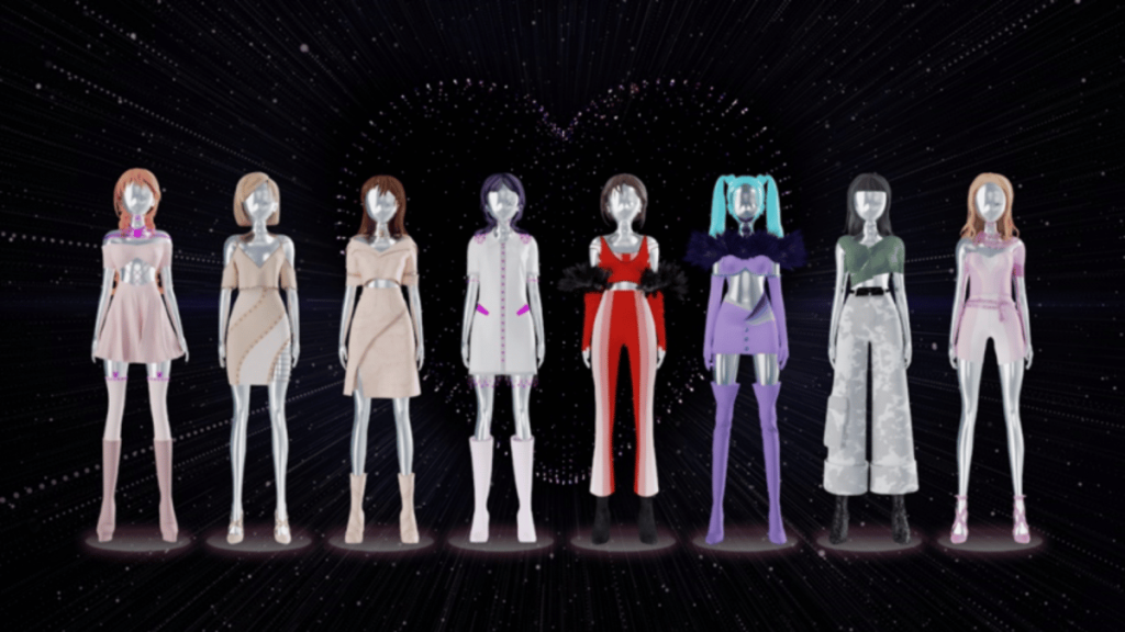 Lightsum and Designer Weinsanto Launch Metaverse Fashion Line A picture of eight digital wearables from the K-Pop group LIGHTSUM, designed by Victor Weinsanto