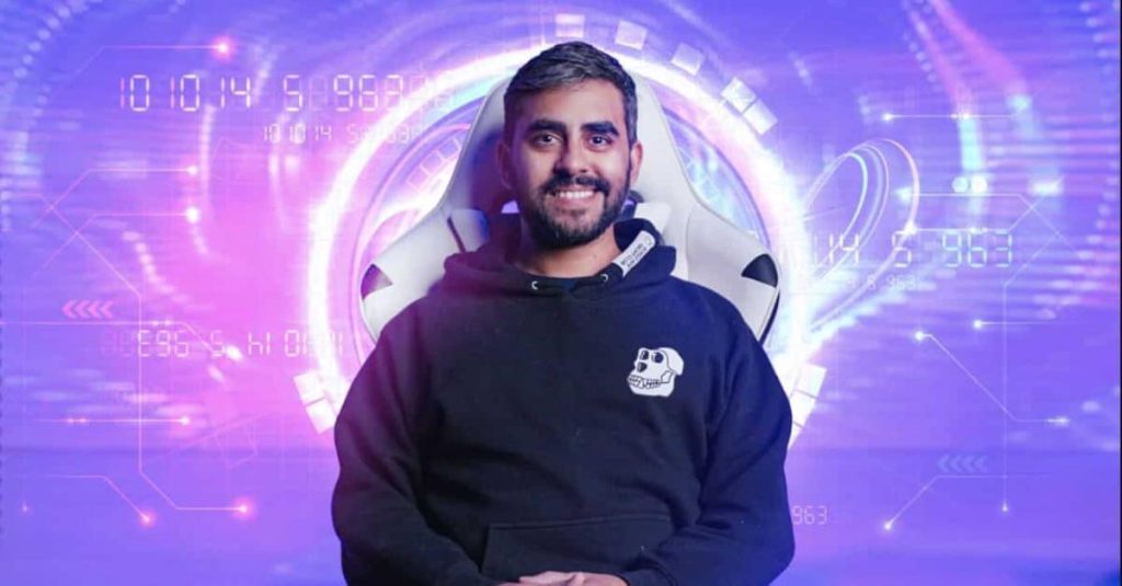 Zeneca is sitting in front of a purple background, in support of ZenAcademy's ZenChests Summoning.