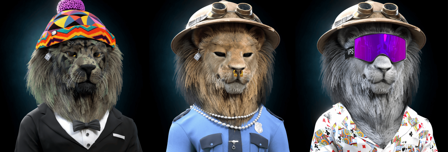 Daz 3D Announces League Of Legendary Lions NFT Collection Three League of Legendary Lions PFPs
