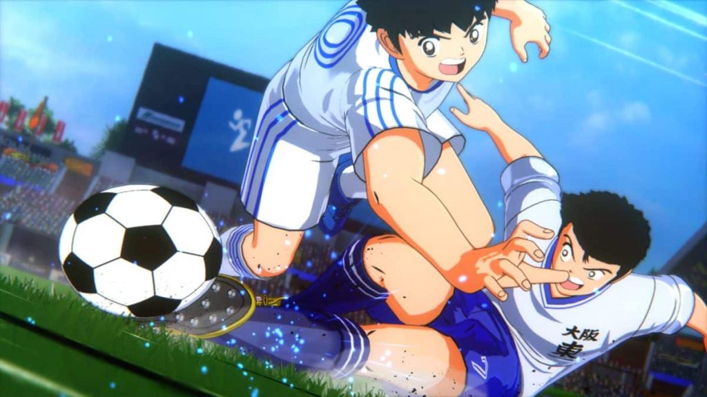 Captain Tsubasa Joins the NFT World with Double Jump.Tokyo’s Epic Release image of two anime players hitting a soccer ball from the series Captain Tsubasa