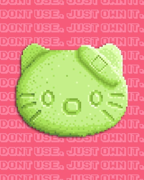 green colour Hello Kitty nft drug