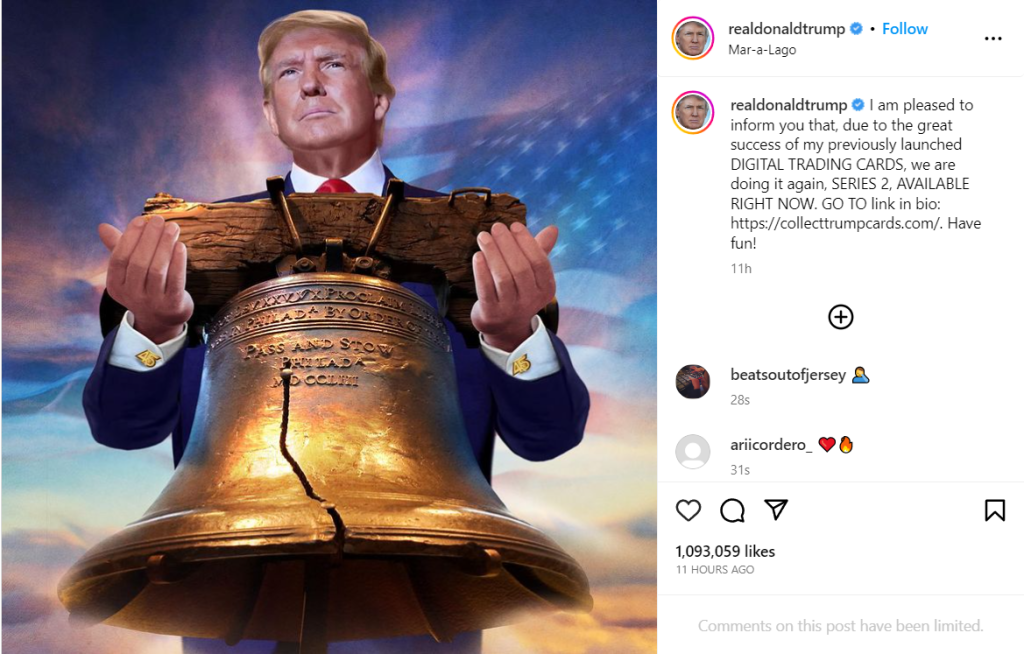 Trump drops more NFTs ahead of presidential run, Meta opens to teens and more