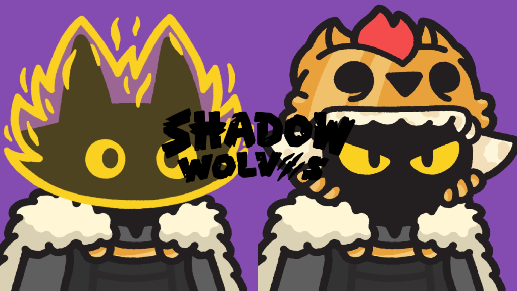 Join the Hunt for Super Cool Status with Shadow Wolves NFTs in the Cool Cats Universe! shadow wolves nft logo superimposed on two shadow wolves NFT pictures