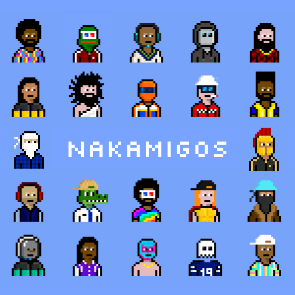 digital poster of the Nakamigos NFT collection