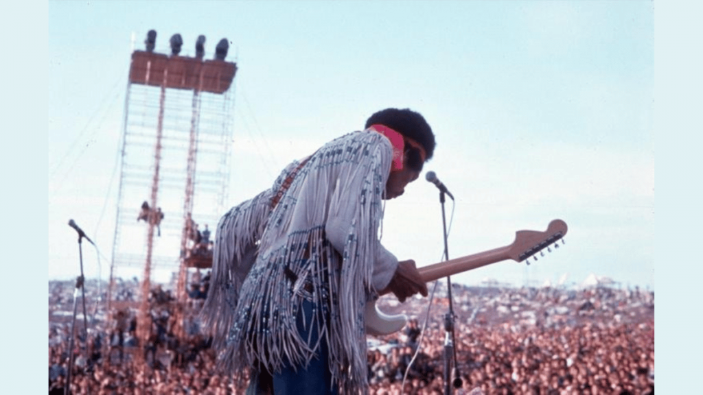 Woodstock World Brings the 1969 Festival into the Metaverse Jimi Hendrix performing at Woodstock Festival, an experience coming soon to the Metaverse!