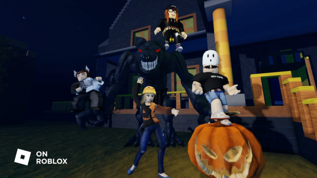 Hot Topic Fashion Enters The Roblox Metaverse Roblox game characters wearing hot topic digital merchandise celebrating Halloween.