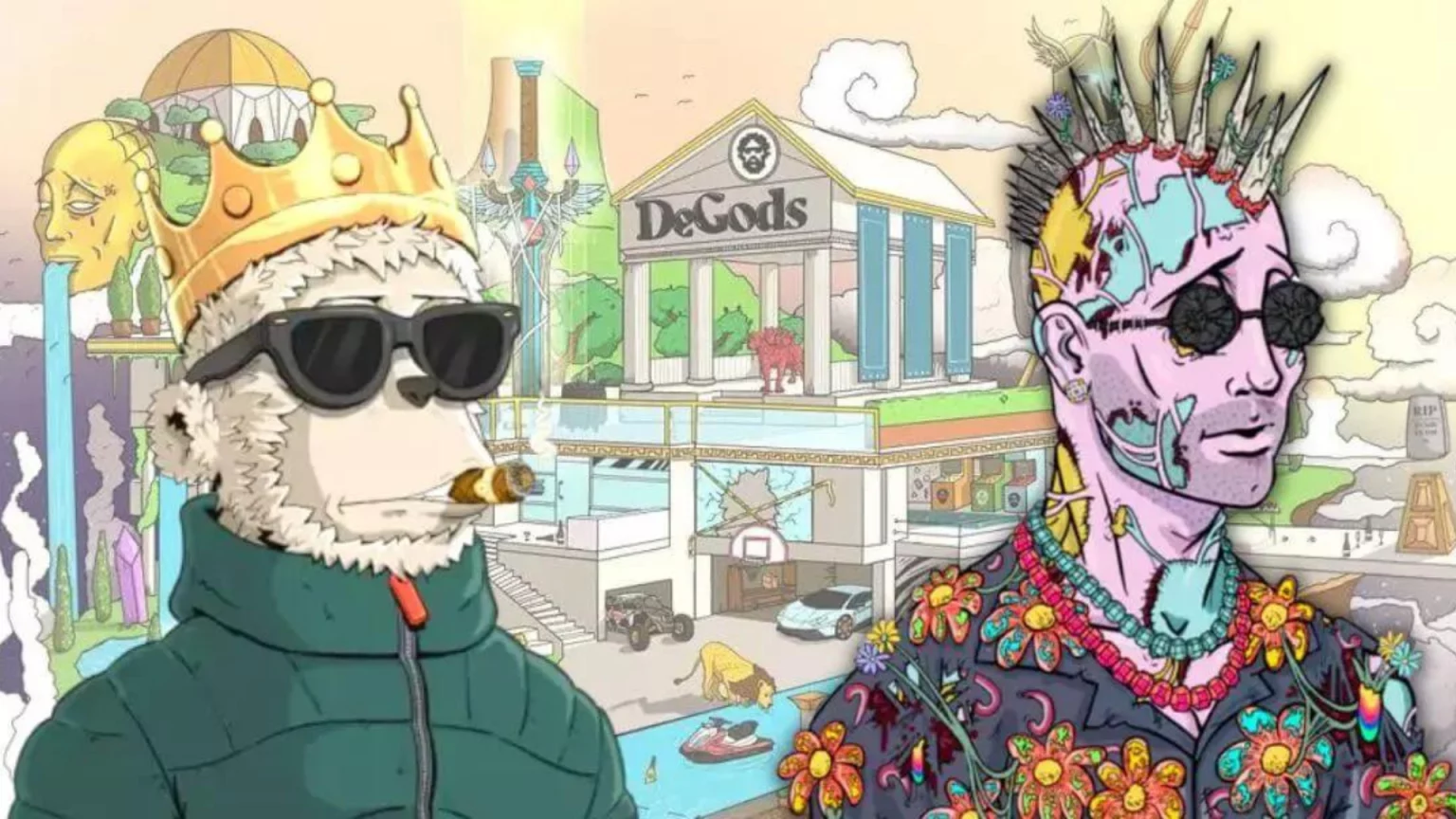 DeGods Migrate from Polygon to Ethereum picture of y00ts and degods NFTs