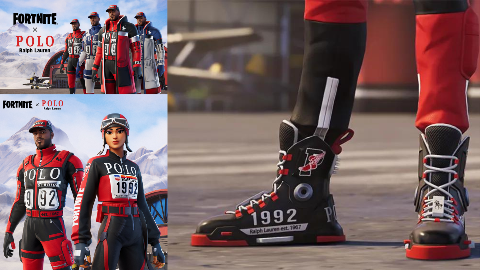 Ralph Lauren’s Metaverse Push, Fortnite’s Gaming-Fashion Fusion images of the fortnite x polo ralph lauren collab, with the phygital boots close-up