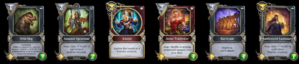 common cards in Gods Unchained