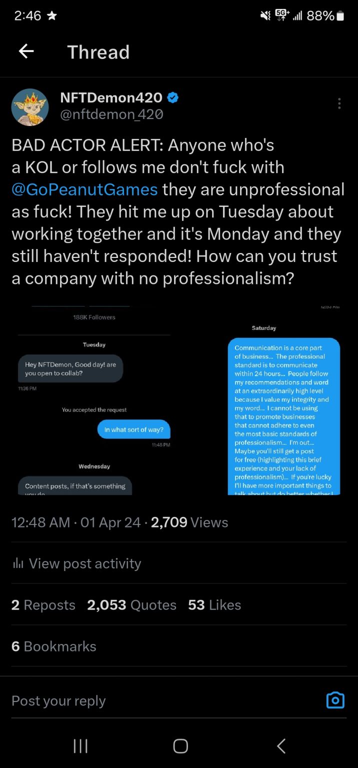 Renowned Artist Attacks Peanut Games For “Hurting Adoption”