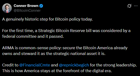 US Bitcoin reserve bill gains momentum after 28-21 vote – But can it become law?