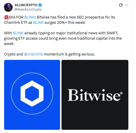 Grayscale expands LINK holdings as Bitwise files ETF: Can Chainlink reclaim $15.80?
