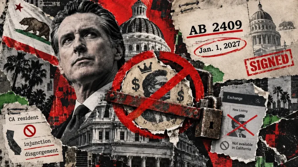 California meme coin law: Newsom signs AB 2409 California meme coin law: Newsom signs AB 2409
